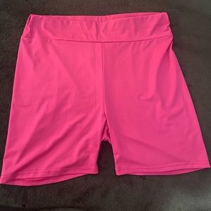 Never worn hot pink biker shorts from SHEIN. Start price is at $6